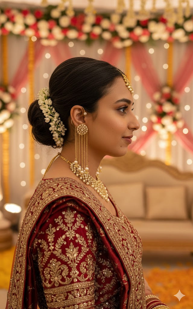 Earcuff In Pearl & Ghungroo Touch