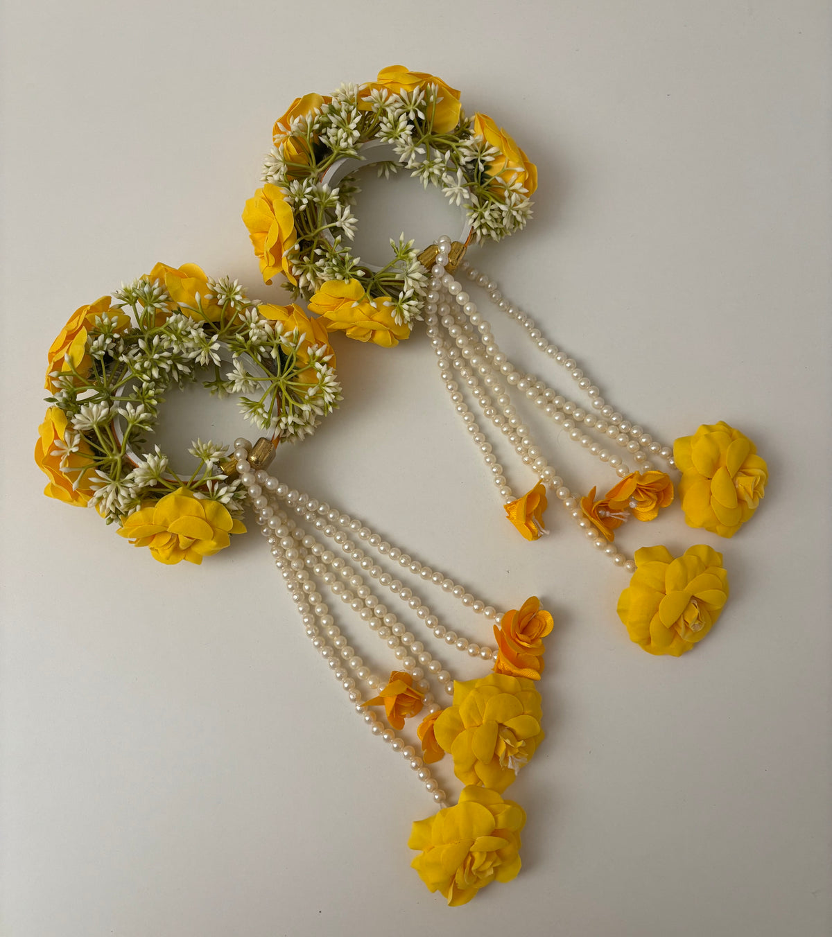 Floral Kaleera (Yellow) Adjustable Size