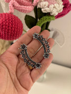 German Silver Rose Leaf Earcuff
