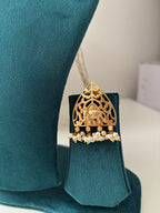 Premium Brass Jadau Choker Set With Stud Earrings