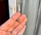 Oxidised Round Single Stone Presson Nose Pin