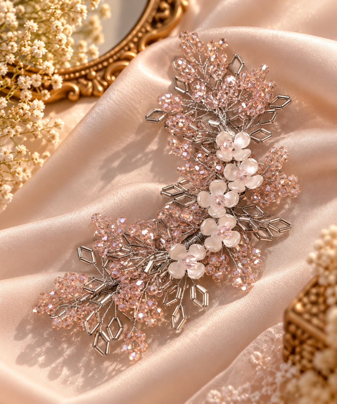 Barbie Pink & Silver Crystal Hair Accessories