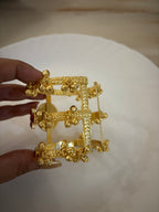 Ruby Brass Ghungroo Adjustable Bracelet