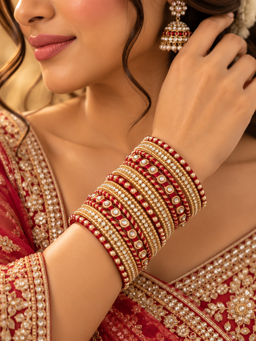 Premium Bangles Set (Maroon)