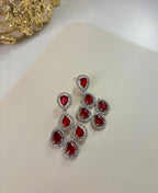 Malta Ruby American Diamond Earrings