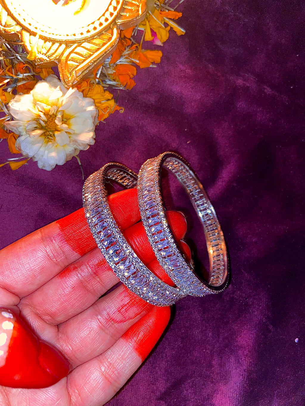 High Quality Designer Silver Bangles
