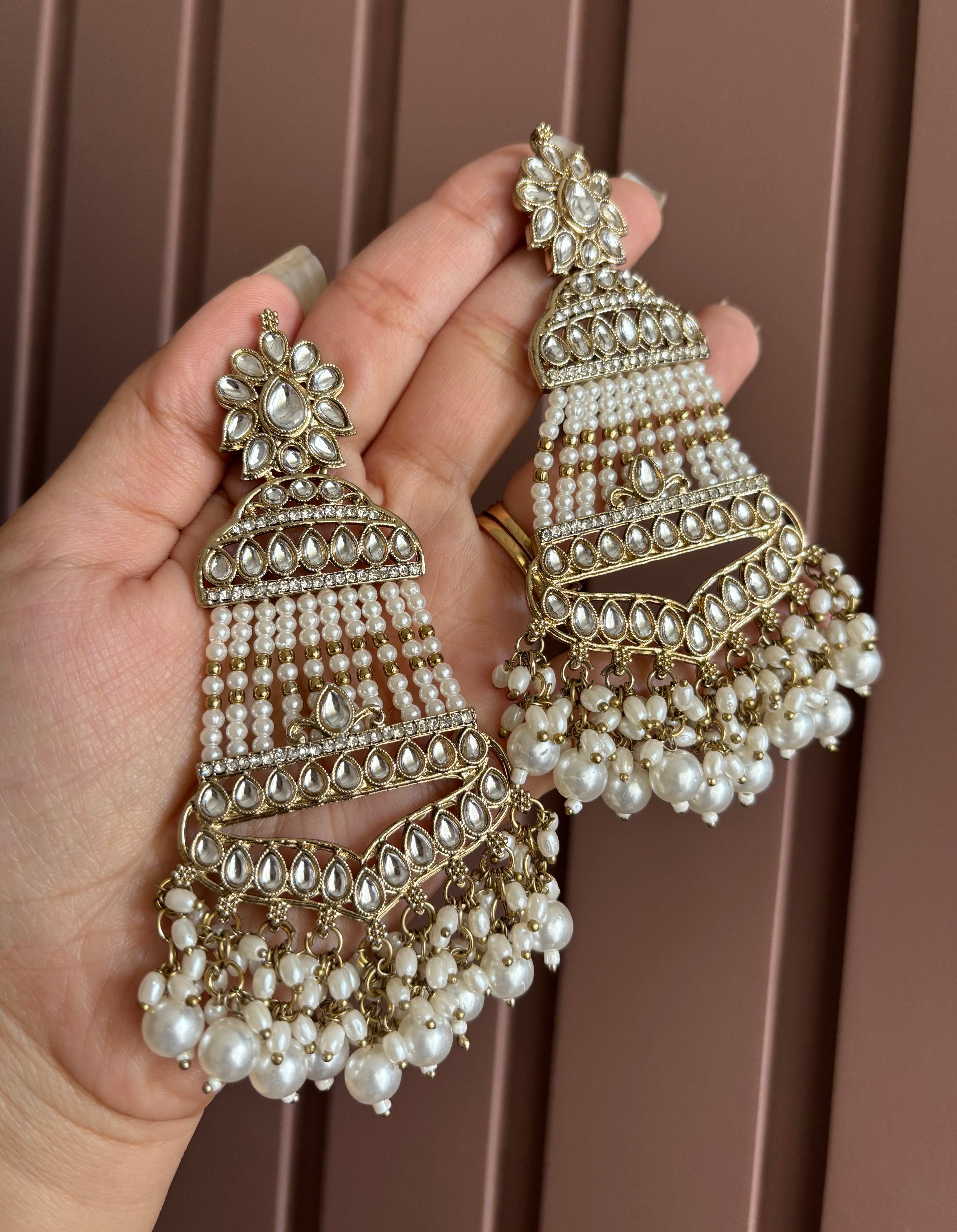 Tanisha Long Earrings (Ivory)