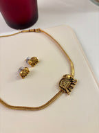 Elephant Necklace With Stud