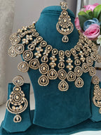 Heavy Look Layer Necklace With Mang Tikka & Long Earrings