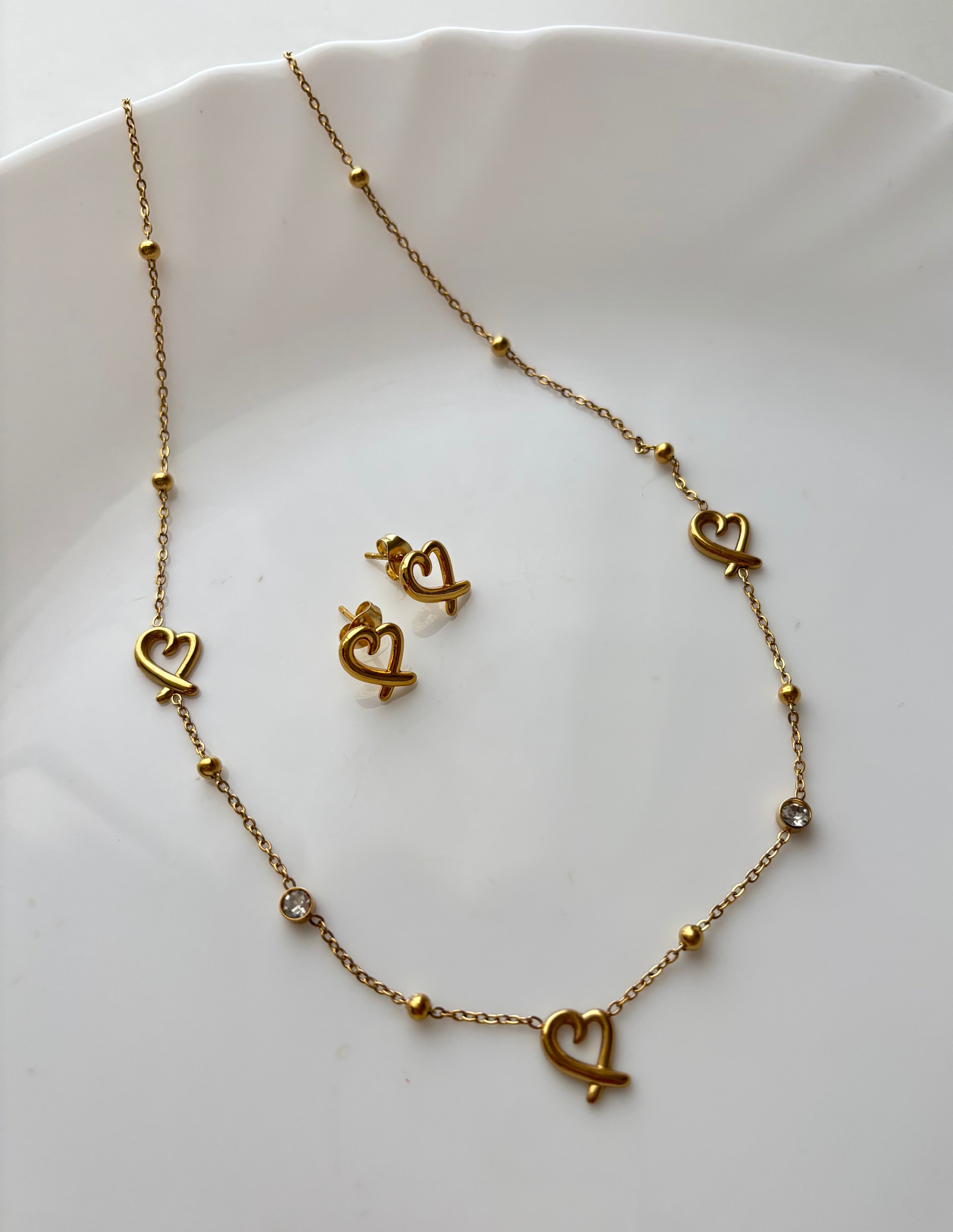 Heart Neckchain With Earrings