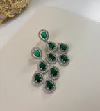 Malta Emerald American Diamond Earrings