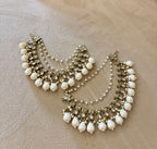 Designer Kundan & Pearl Touch Earrings Side Layers