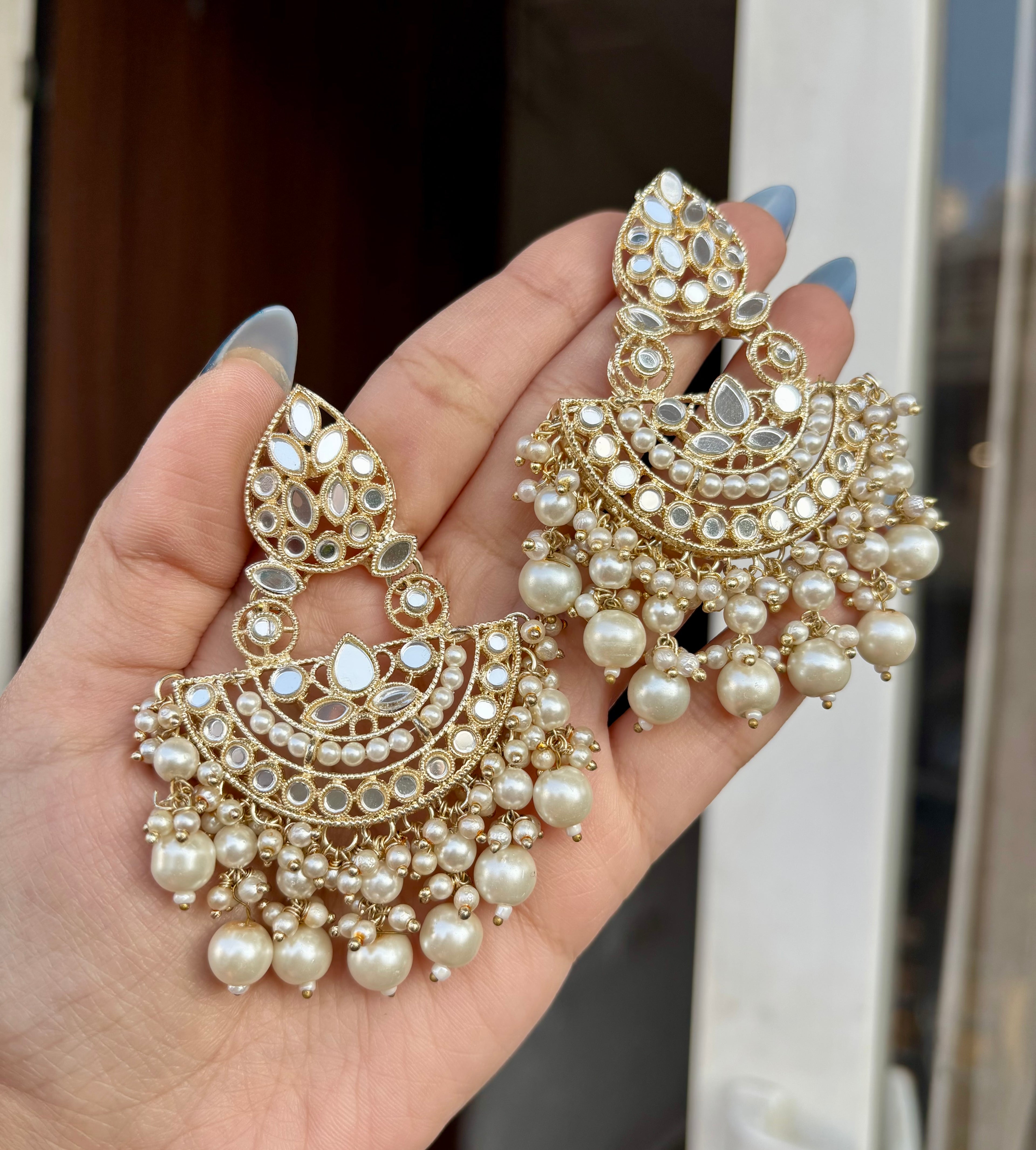 Almond Mirror Touch Earrings