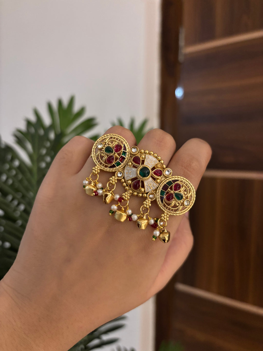 Ruby & Emerald Heritage Adjustable Ring