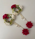 Floral Kaleera (White/Dark Pink) Adjustable Size