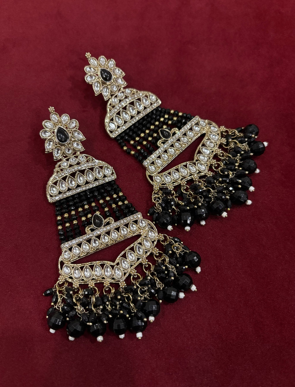 High Quality Designer Mughal Long Earrings
