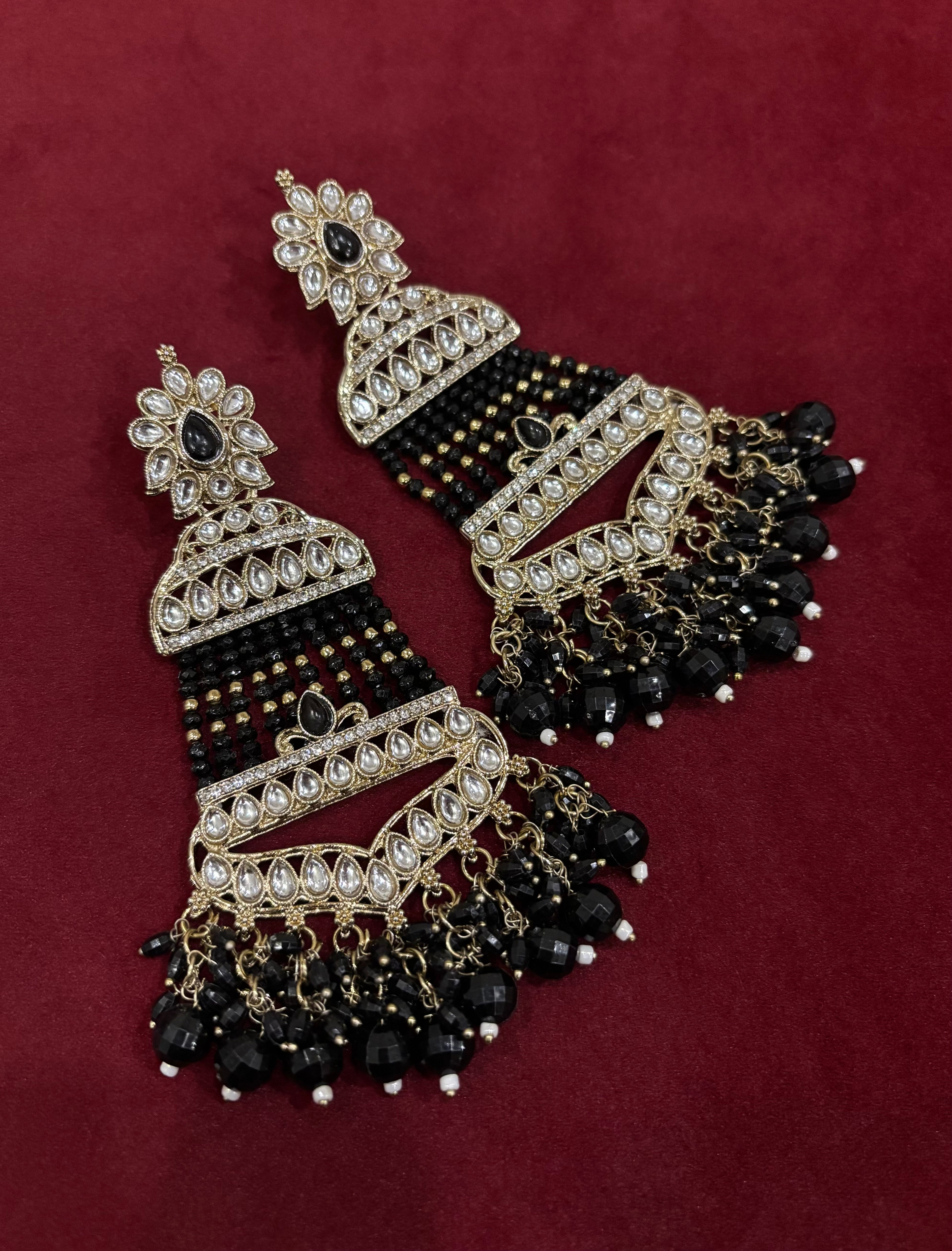 High Quality Designer Mughal Long Earrings
