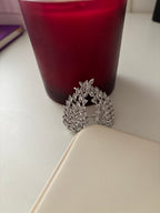 Feather American Diamond Earcuff