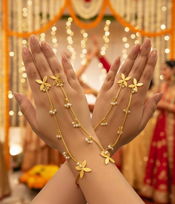 Lotus Adjustable Hathphool Pair