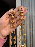 Heer Ruby Kashmiri Long Jhumkas