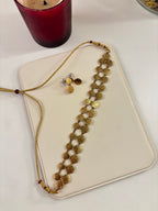 Gold Look Ginny Choker Set With Stud Design-2