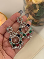 American Diamond Dazzling Earrings (Multi)
