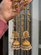 Heer Kashmiri Long Jhumkas Multi