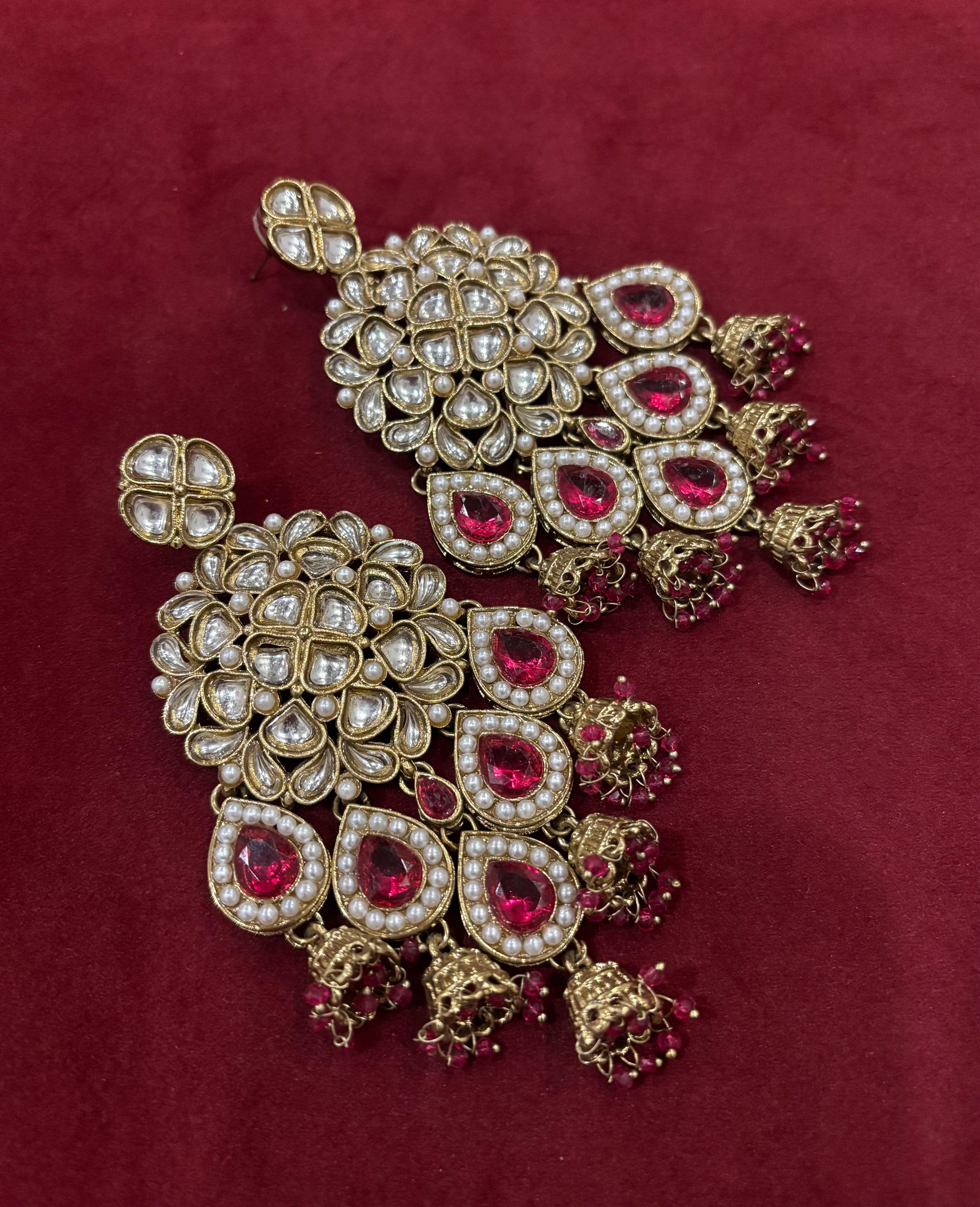 High Quality Designer Kundan Cut Designer Earrings