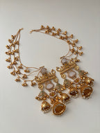 Avni Kashmiri Long Earrings With Detachable Earchain (Pastel Shade)