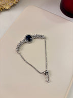 Oval American Diamond Adjustable Bracelet