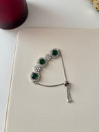 Square Soilitare American Diamond Adjustable Bracelet