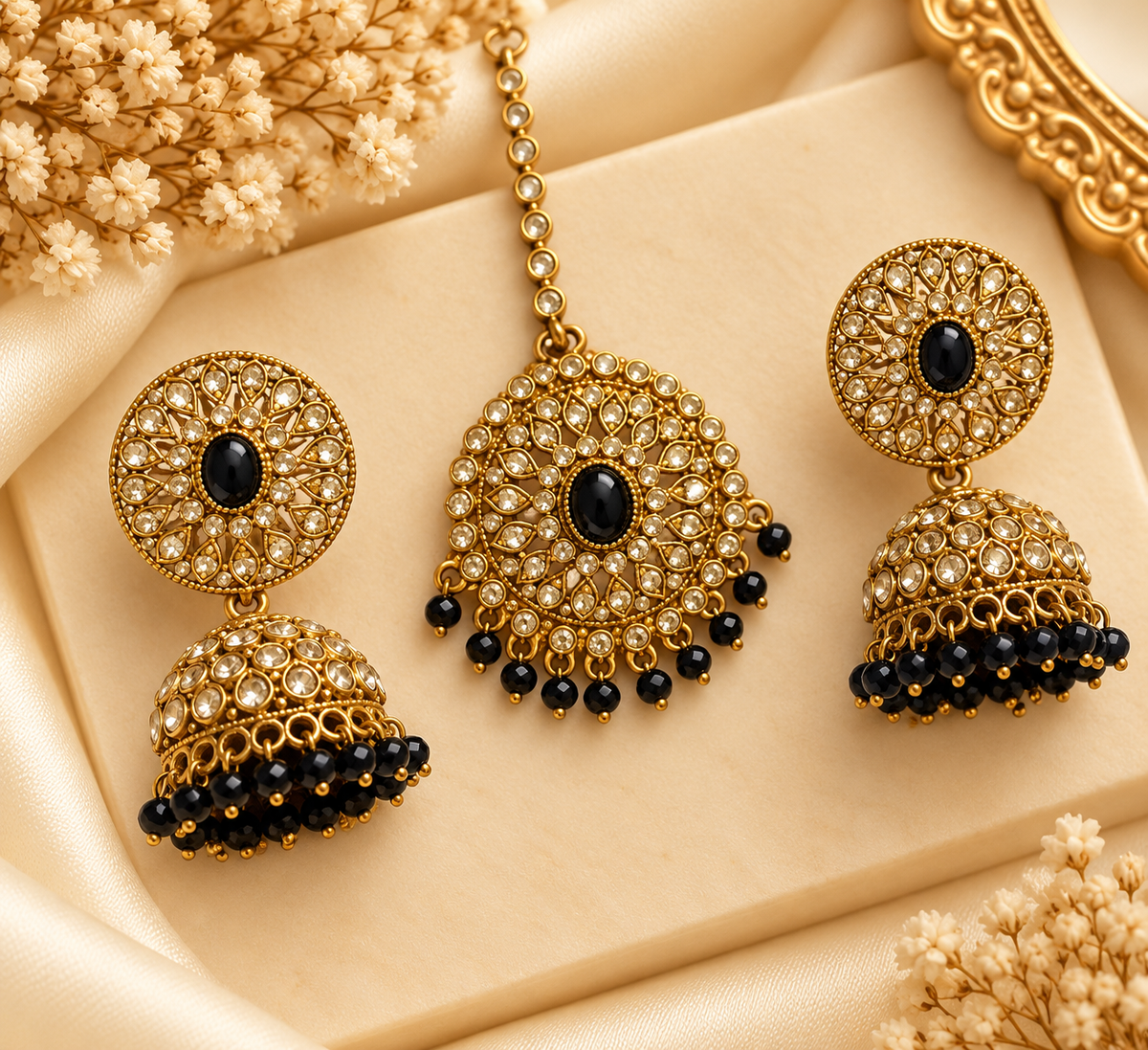 Mang Tikka With Jhumkas (Black)