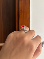 Queen Soilitare Ruby Adjustable Ring