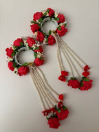 Floral Kaleera (Red) Adjustable Size