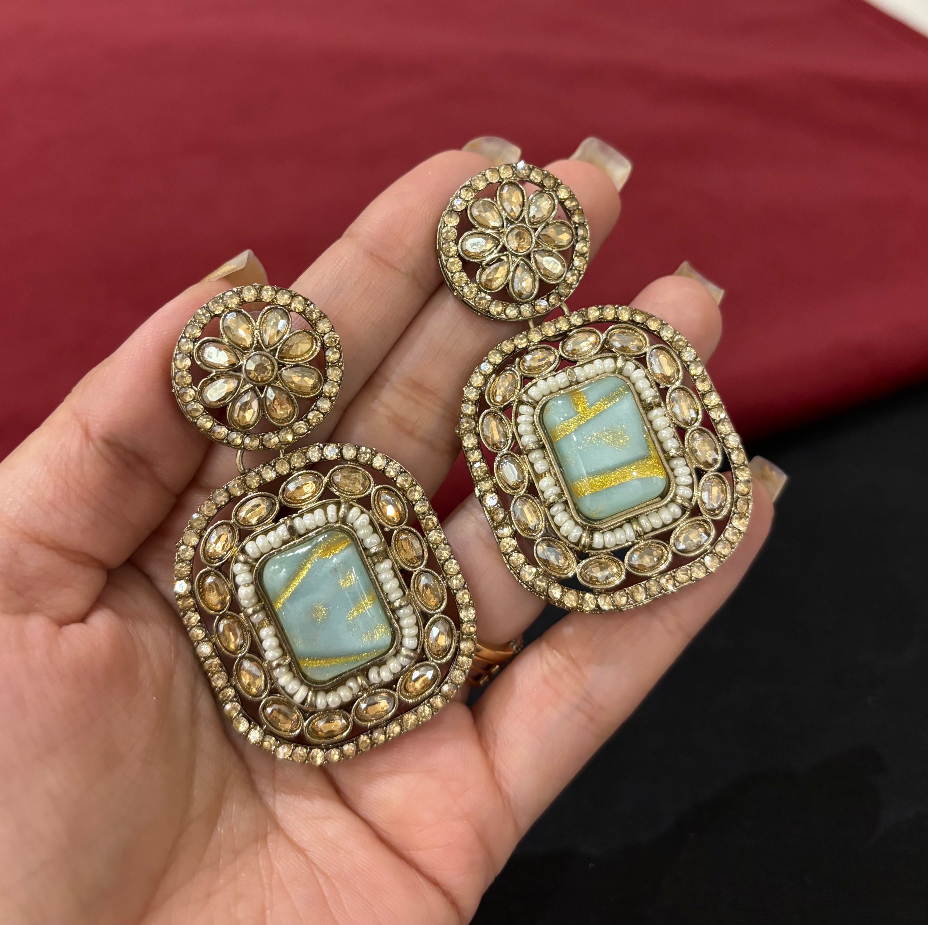 Noori Earrings ( Turquoise)