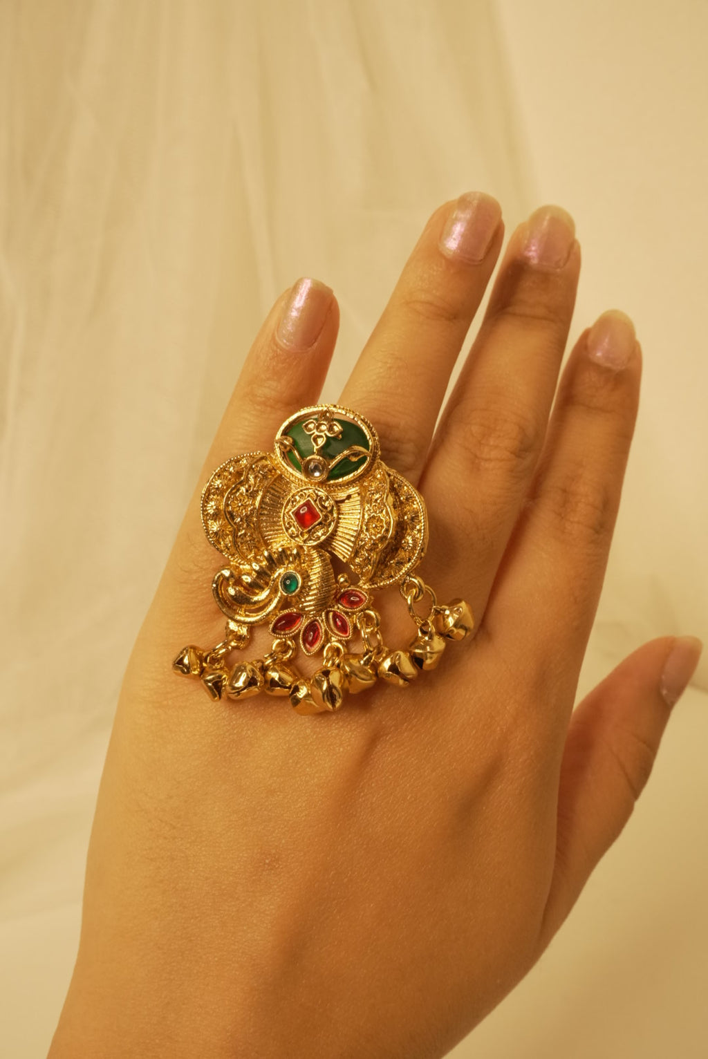 Zeenat Adjustable Brass Ring