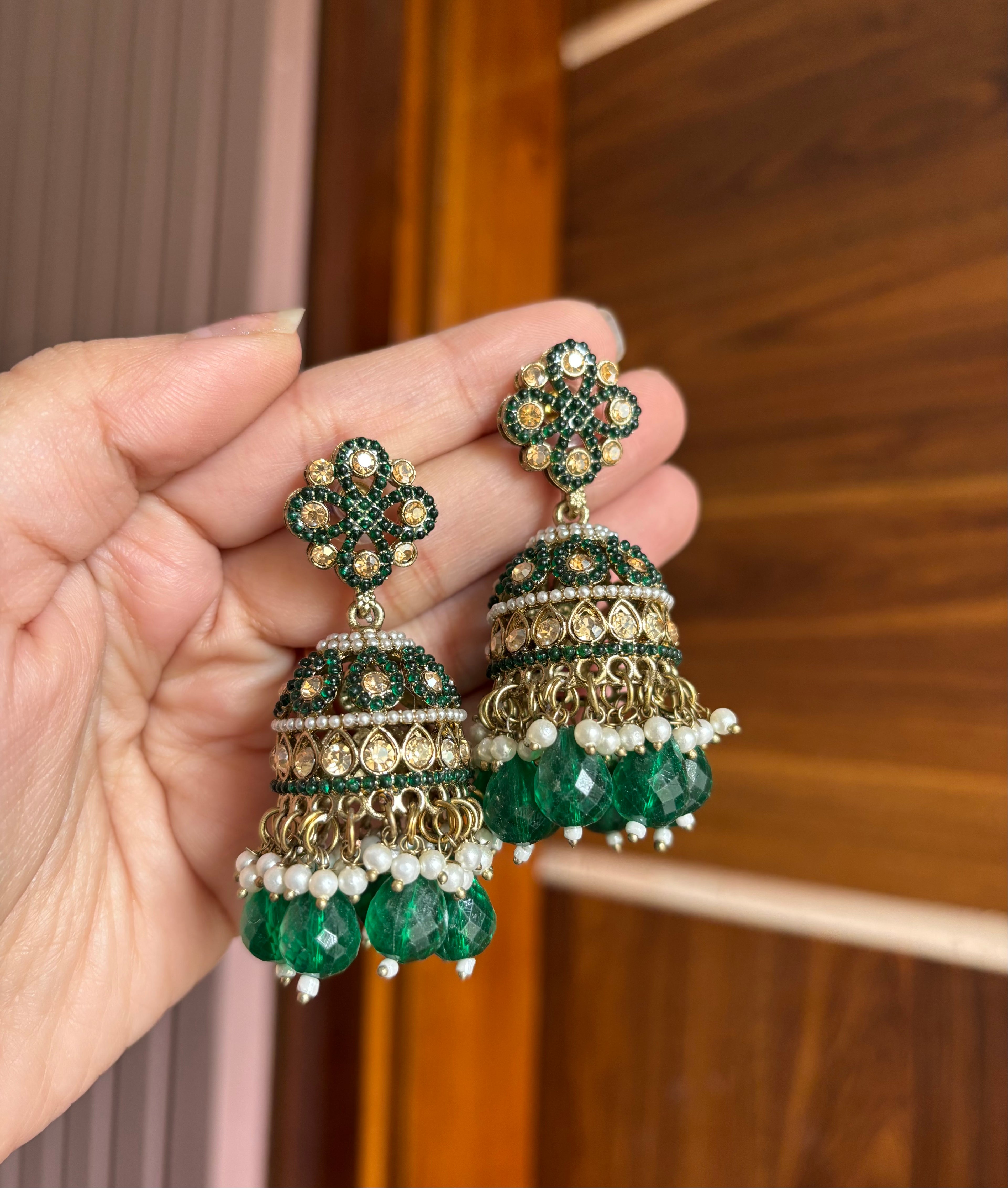 Jadau Pakistani Style Jhumkas