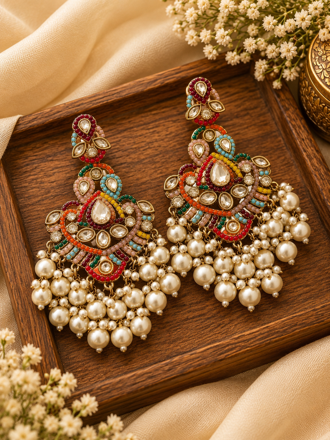 Jadau Multi Earrings Design-2