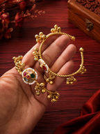 Multi Flower Brass Adjustable Bangles
