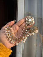 Mohini Mirror Cut Mang Tikka With Jhumkas & Side Layers