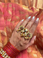 Ruby & Emerald Heritage Adjustable Ring