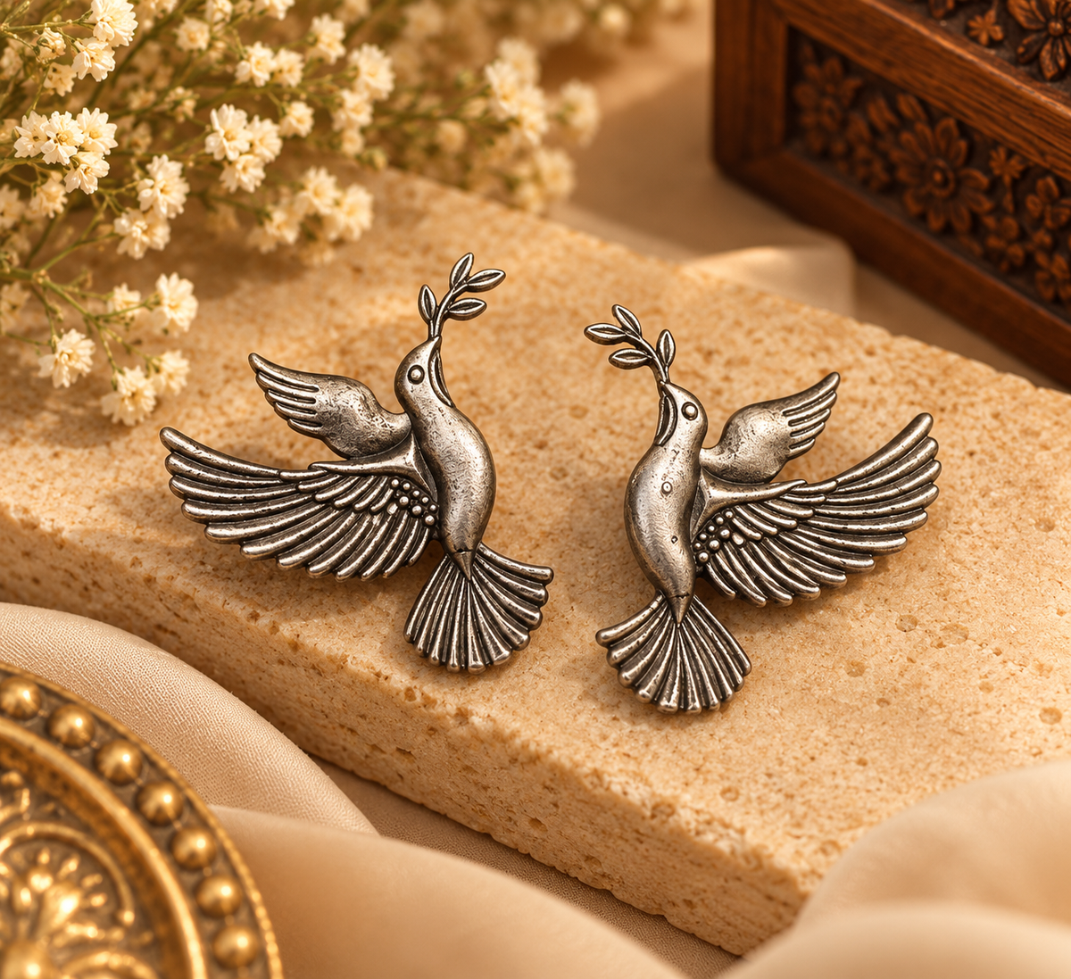 Bird Silver Earrings