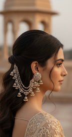 Chandarika Stud Earrings With Side Layers In Jhumkas Touch