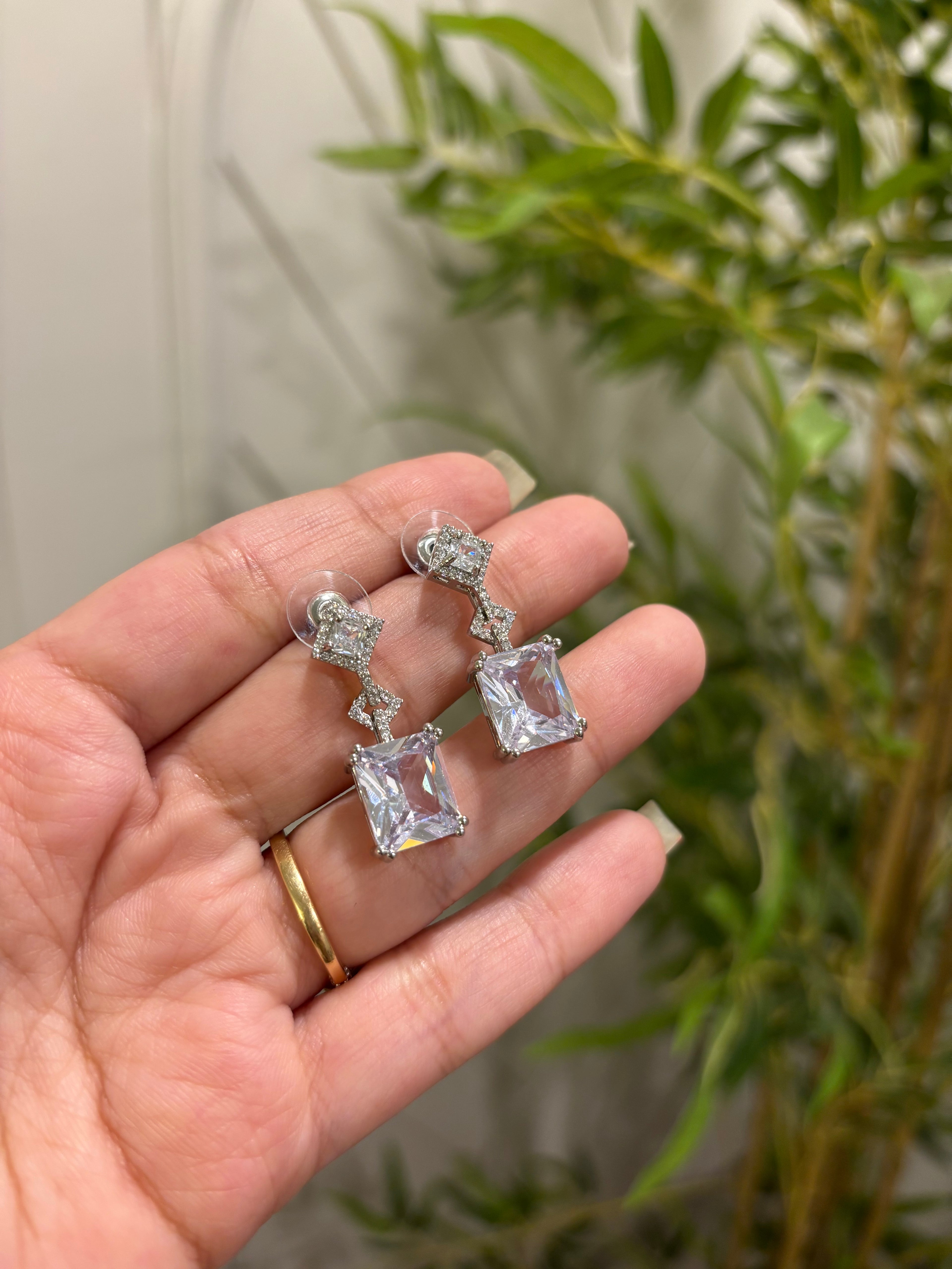 The Silver Princess Diamond Drop Earrings