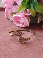 Flower Almond Oxidised Openable Bracelet