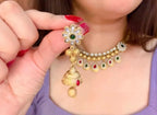 High Quality Designer Gold Look Like Necklace With Earrings