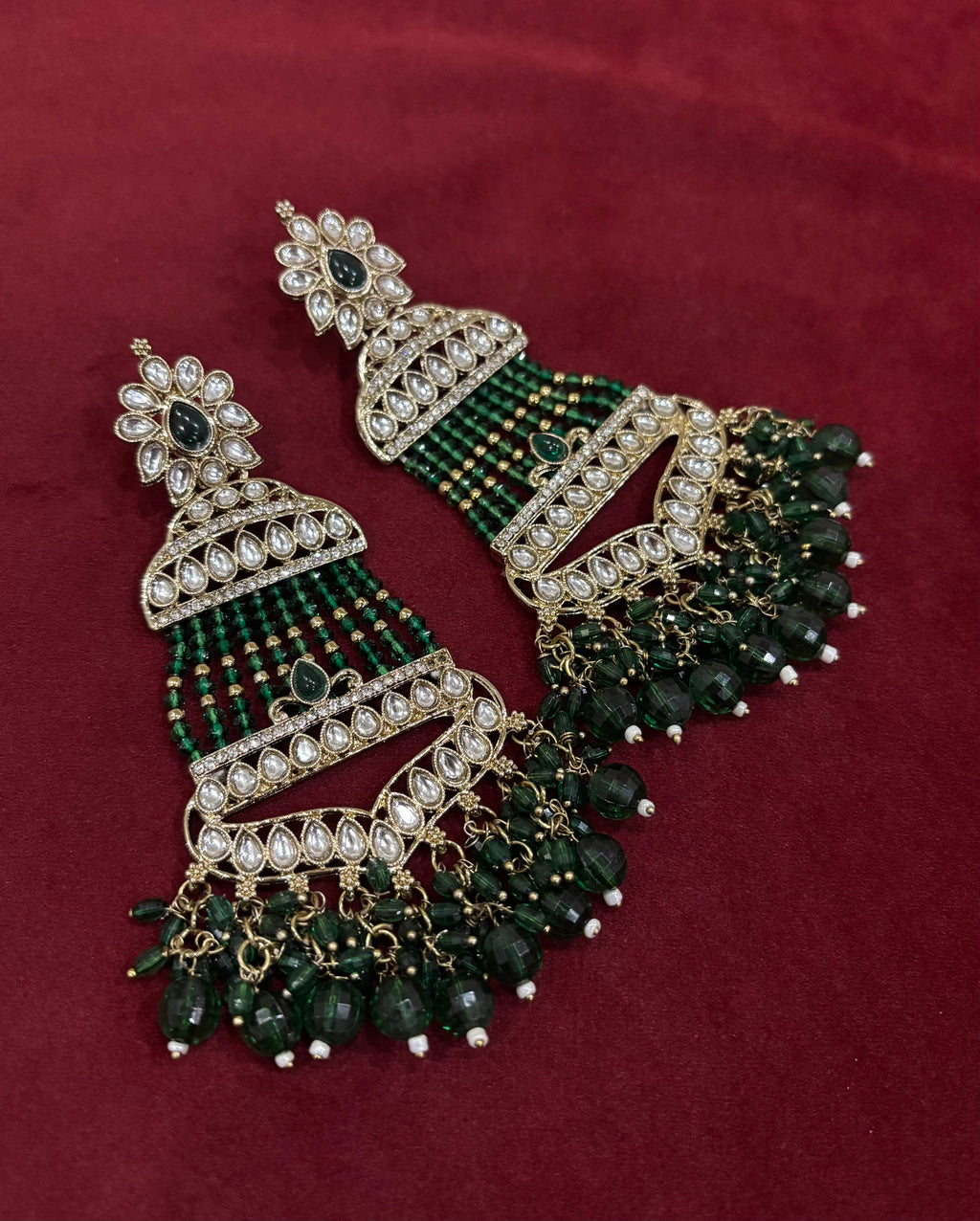 High Quality Designer Mughal Long Earrings