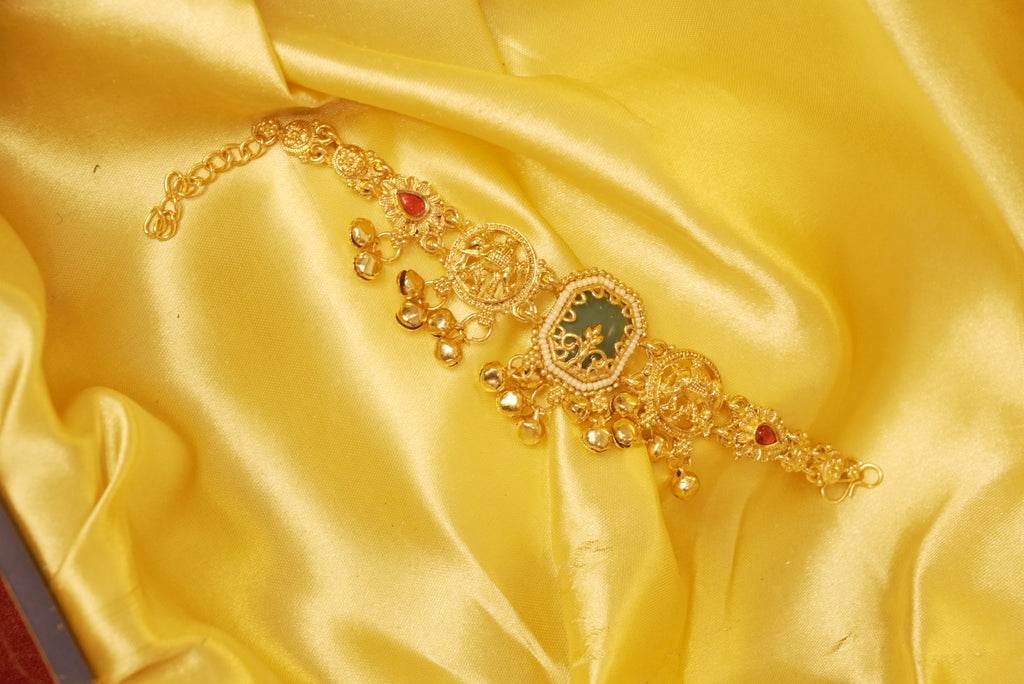 Aishwarya Adjustable Brass Ghungroo Touch Bracelet