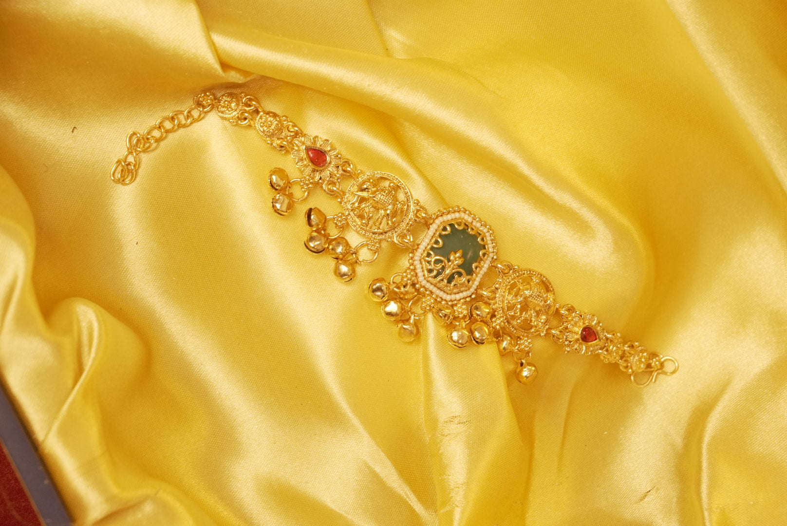 Aishwarya Adjustable Brass Ghungroo Touch Bracelet