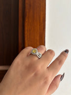 Queen Soilitare Yellow Adjustable Ring